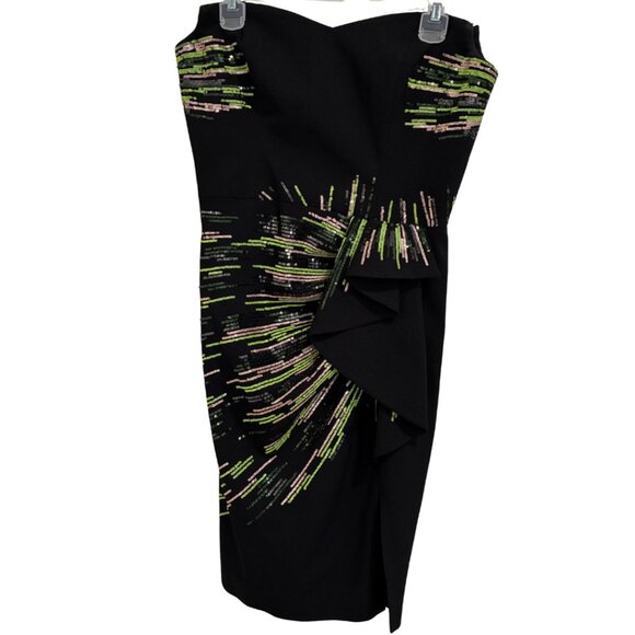 Dress the Population Alani Black Multi-Color Mini Dress – Strapless - Picture 3 of 9